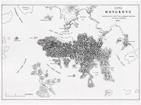 Detailed old map of Hong Kong island – 1841. Hong Kong detailed old map ...