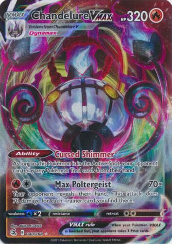 Holo Chandelure Vmax Ultra Rare Fusion Strike Pokemon Tcg Ebay