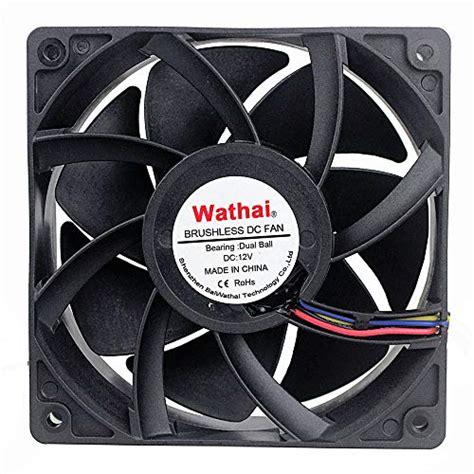 Wathai 120mm X 38mm High Airflow CPU Case Air Cooler 5300rpm 12V 4pin