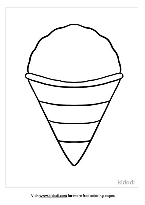 Free Snow Cone Coloring Page Coloring Page Printables Kidadl