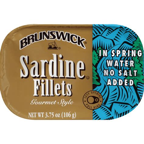 Brunswick Sardine Fillets In Spring Water No Salt Added