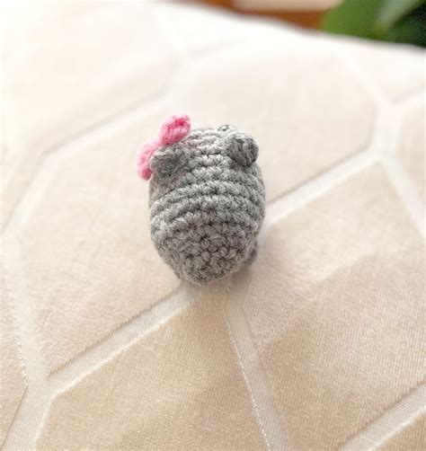 Crochet Hand Sized Sad Coquette Hamster Meme Tiktok Coquette Hamster