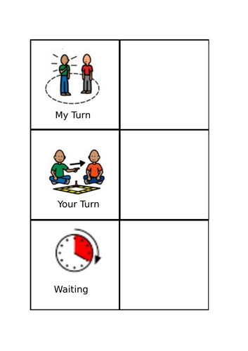 My Turn Your Turn Waiting Visual Strip Teaching Resources