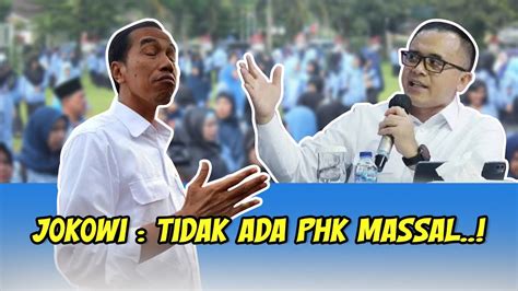 Penghapusan Honorer Berlangsung November Jokowi Ungkap Tidak Ada