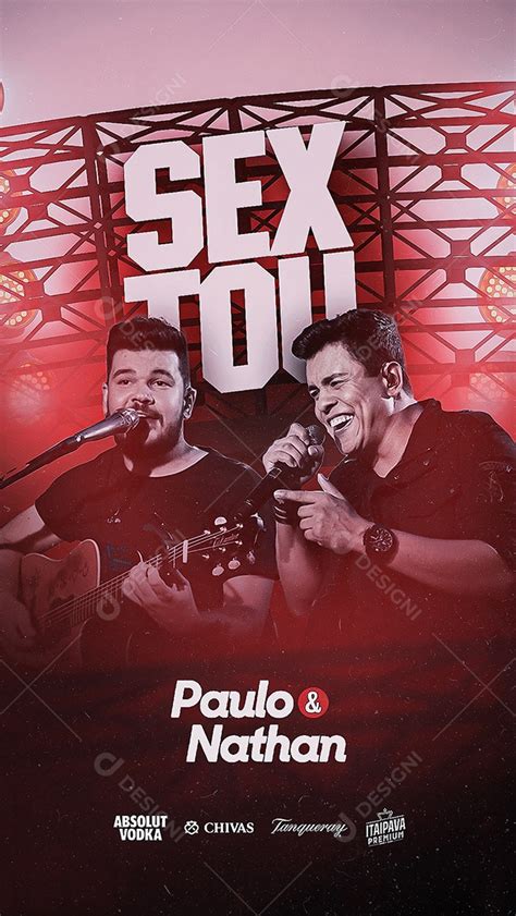 Story Sextou Paulo E Nathan Sertanejo Flyer Social Media Psd Edit Vel