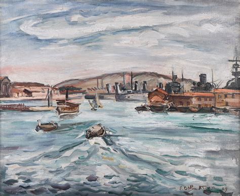 Port De Cherbourg By Achille Emile Othon Friesz Artonomi Fine Art