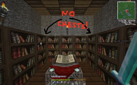 Minecraft Optimal Bookshelf Placement - Bookshelf Design