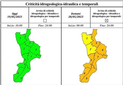 Maltempo In Calabria Domani Allerta Arancione Anche Nel Reggino