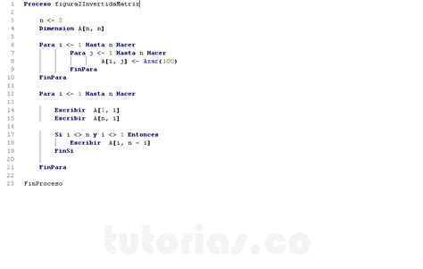 Arreglos Pseint Figura Matriz Z Invertida Tutorias Co