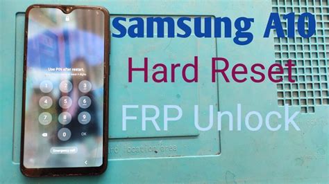 Samsung A10 Hard Reset Frp Unlock Youtube