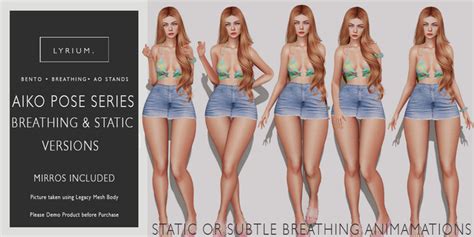 Second Life Marketplace Lyrium Aiko Idle Stands Breathing Poses