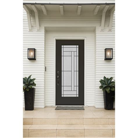 Jeld Wen In X In Full Lite Atherton Decorative Glass Black