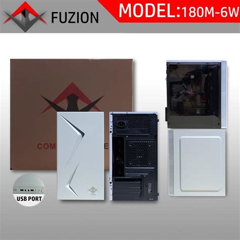 Fuzion Computer Case White With Power Supply Atx 700w 500