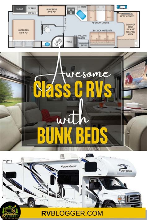 8 Awesome Class C Rvs With Bunk Beds For 2024 Rv Floor Plans Class C