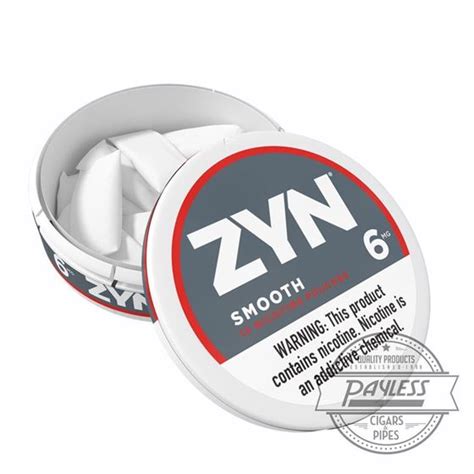 Zyn Smooth 6mg Nicotine Pouches 5 Cans Of 15 100 Tobacco Free