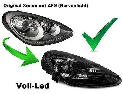 Voll Led Scheinwerfer für Porsche Cayenne 92A Bj 10 15 mit orig Xenon