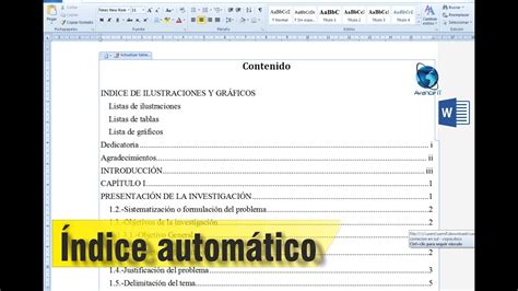 Como Insertar Ndice Autom Tico En Word La Mejor Explicaci N Youtube