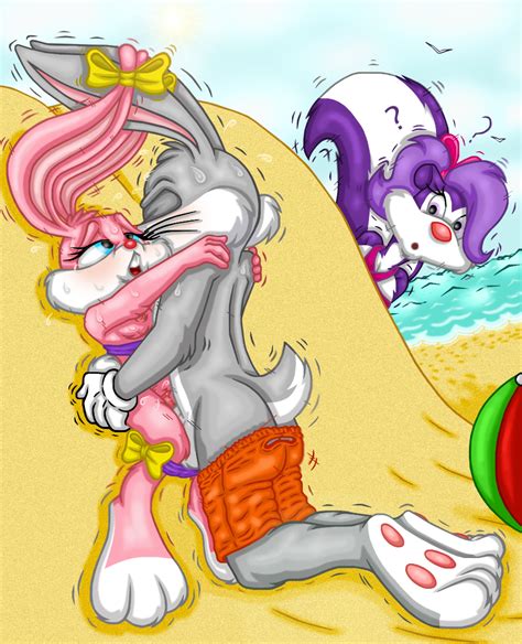 Rule 34 Anthro Babs Bunny Ball Beach Beach Ball Blue Eyes Bugs Bunny Caught Female Fifi La