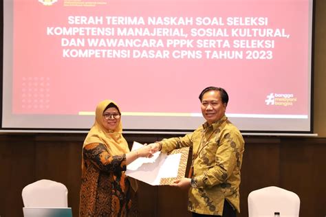 Serah Terima Naskah Soal Seleksi Pppk Dan Cpns Seleksi Casn Cpns