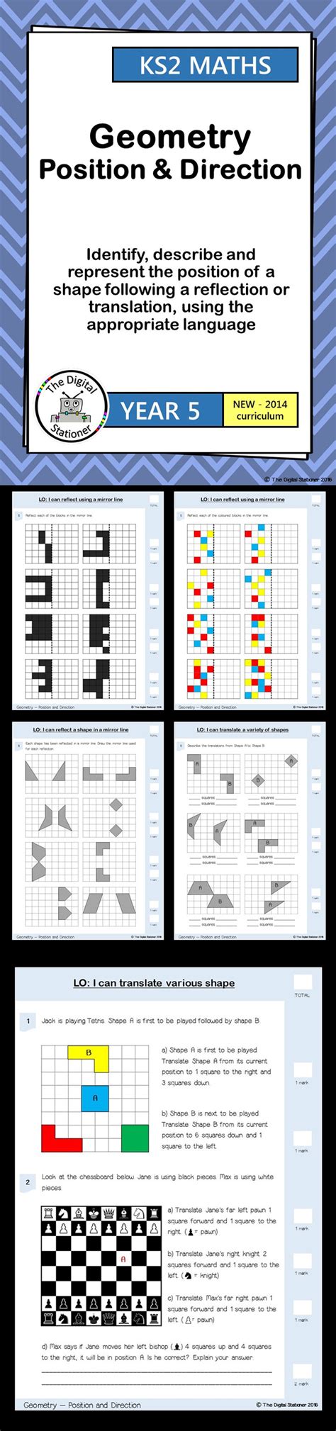 Year 5 Reflection And Translation Geometry Position And Direction