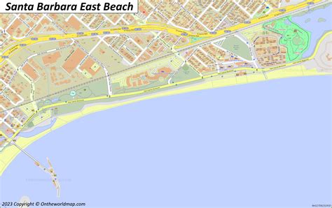 Santa Barbara East Beach Map - Ontheworldmap.com