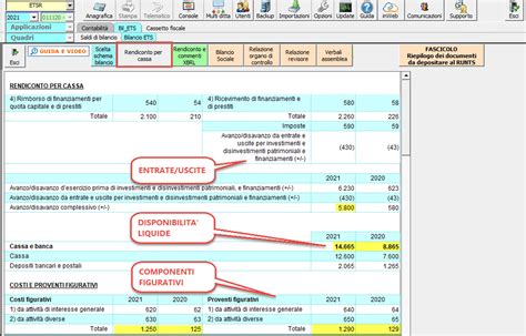 Bilancio Enti Terzo Settore ETS 2021 Disponibile Applicazione E