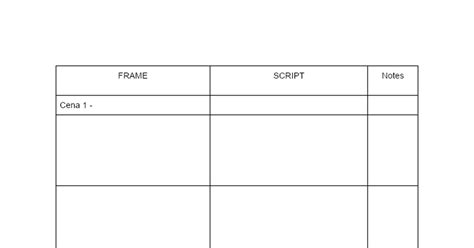 Google Docs Storyboard Template