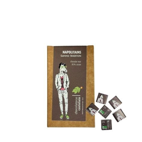 Napolitains Au Chocolat Noir 85 Bio Chocolaterie Castelain