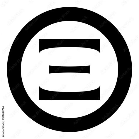 Ksi greek symbol capital letter uppercase font icon in circle round ...