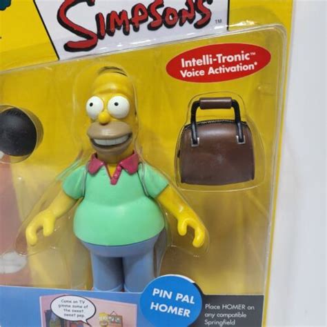 Playmates The Simpsons Action Figure Pin Pal Homer Vintage Nip