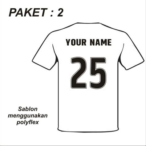 Jual Paket Sablon Jersey Nama Dan Nomor Polyflex Shopee Indonesia