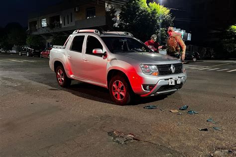 Colisão entre carro e motoneta é registrada no centro de SMOeste