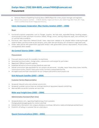 Resume Updated For Evelyn Maes Pdf