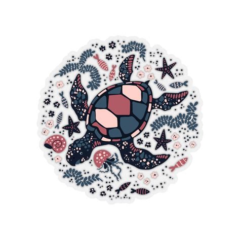 Sea Turtle Sticker, Ocean Snorkeling Save the Turtles, Starfish, Cute ...