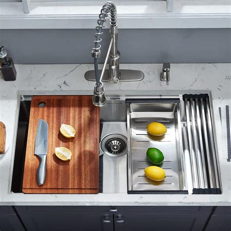 Buy EcoChannels Undermount Kitchen Sink 33 X 19 Inch Sink Kitchen 16