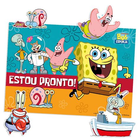 Kit Decorativo Bob Esponja Unidade Regina Rizzo Rizzo