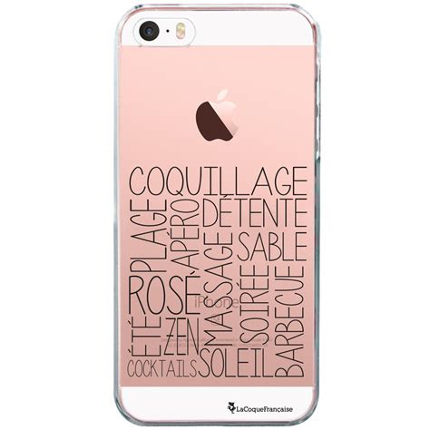 16 Sur Coque Pour IPhone SE 5S 5 Rigide Transparente Les Mots De