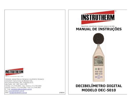 Pdf Manual De Instru Es De Instru Es Decibel Metro Digital Modelo