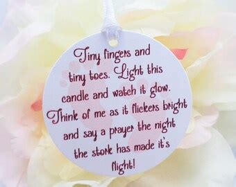 10 Baby Shower Candle Tags Say A Prayer In Babys Name Baby Etsy