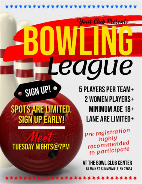 Copy Of Bowling League Flyer Postermywall