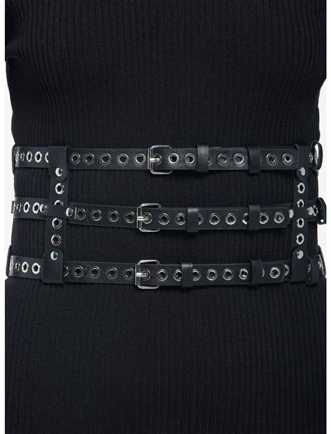 Triple Strap Grommet Corset Hot Topic