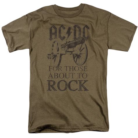 Acdc Shirt For Those About To Rock Safari Green T Shirt Acdc For