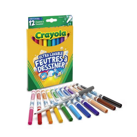 Bo Te De Feutres Dessiner Ultra Lavable Multicolore Crayola