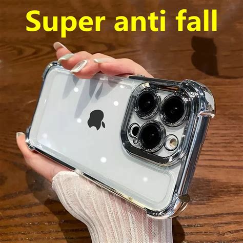 Funda De Tel Fono Transparente Galvanizada De Lujo Para IPhone 14 13 12