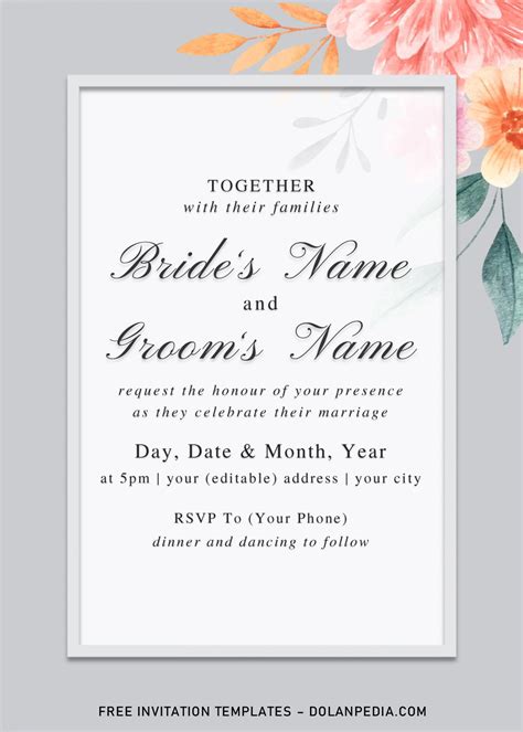 Simply Classic Invitation Templates - Editable .Docx