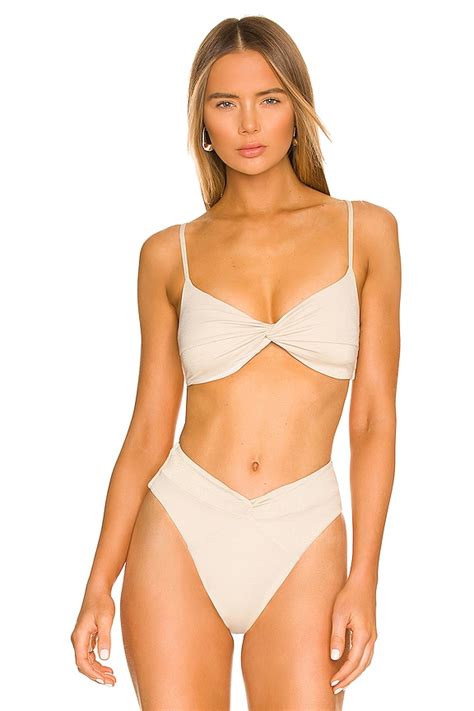 Lspace Ringo Bikini Top In Bone Revolve