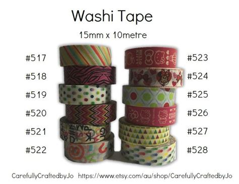 Washi Tape Multi Coloured Mickey Mouse Hello Kitty And More 15mm X 10