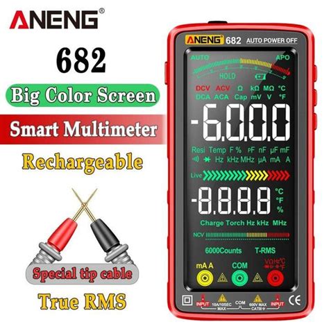 ZZIP ANENG 681 682 True RMS LCD Big Color Screen Rechargeable Digital