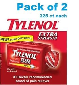 Amazon Tylenol Extra Strength Pain Reliever Acetaminophen Mg