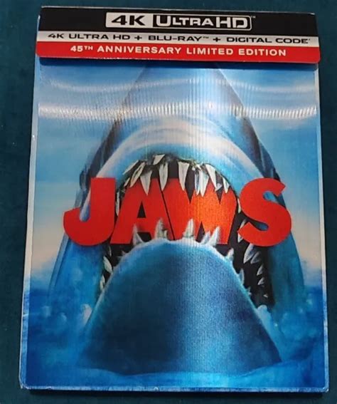 Jaws K Uhd Blu Ray Th Anniversary Limited Edition Book Us Import